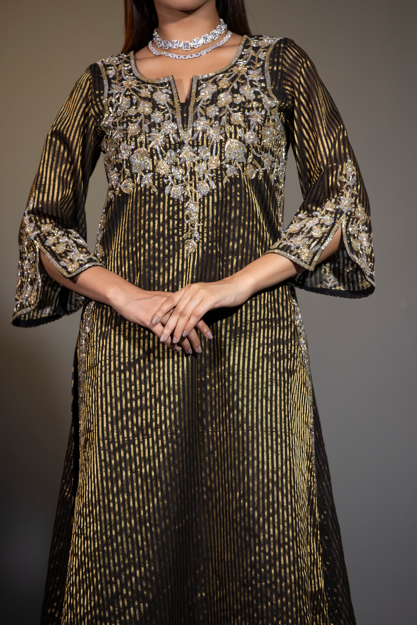 Pure Tissue Kurta Pants and Dupatta
