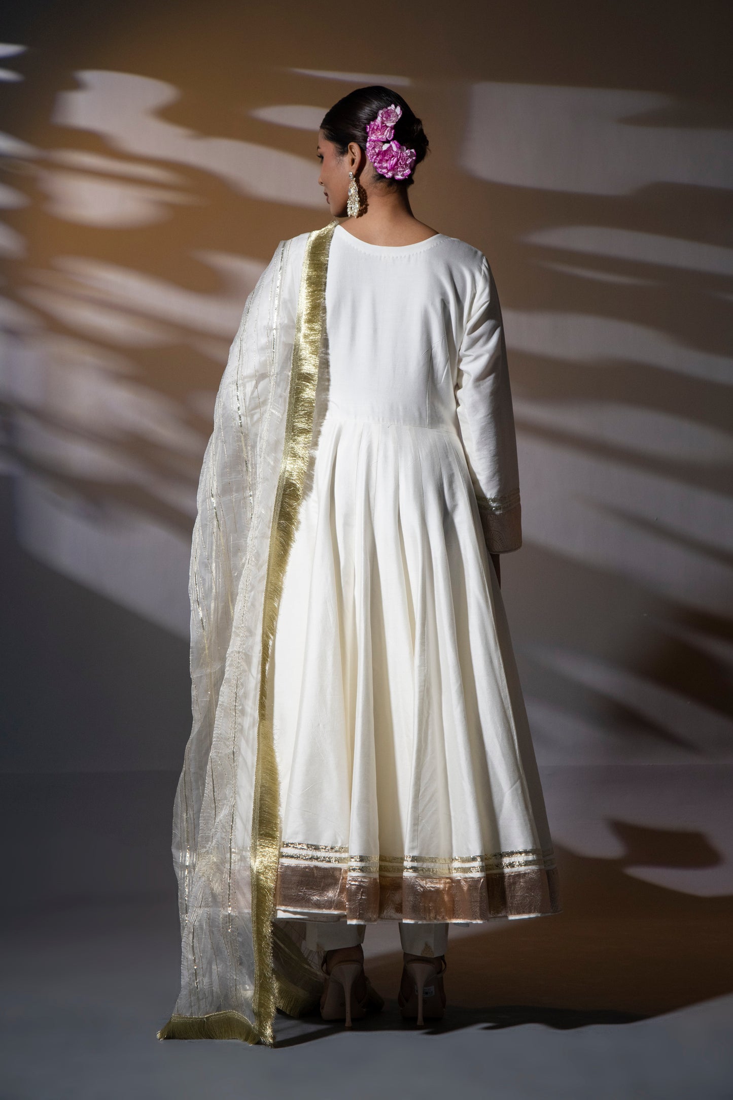 Fiza Ivory Anarkali with Pants and Dupatta