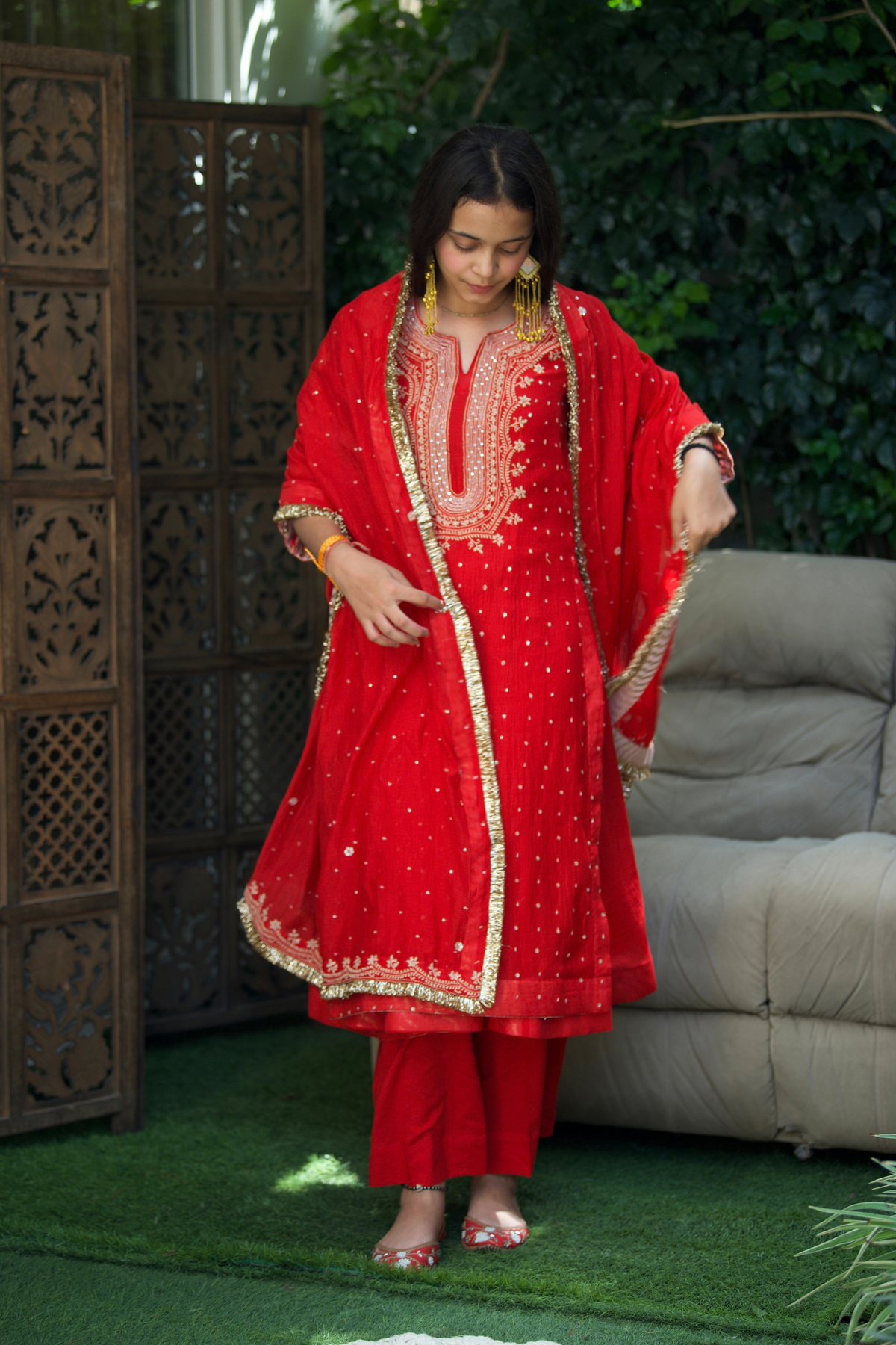 Sitara Threadwork Mulmul Suit Set