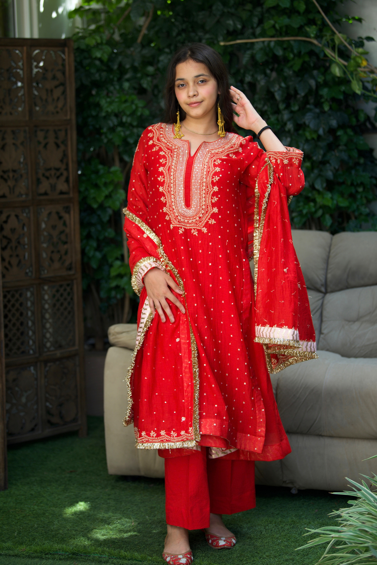 Sitara Threadwork Mulmul Suit Set