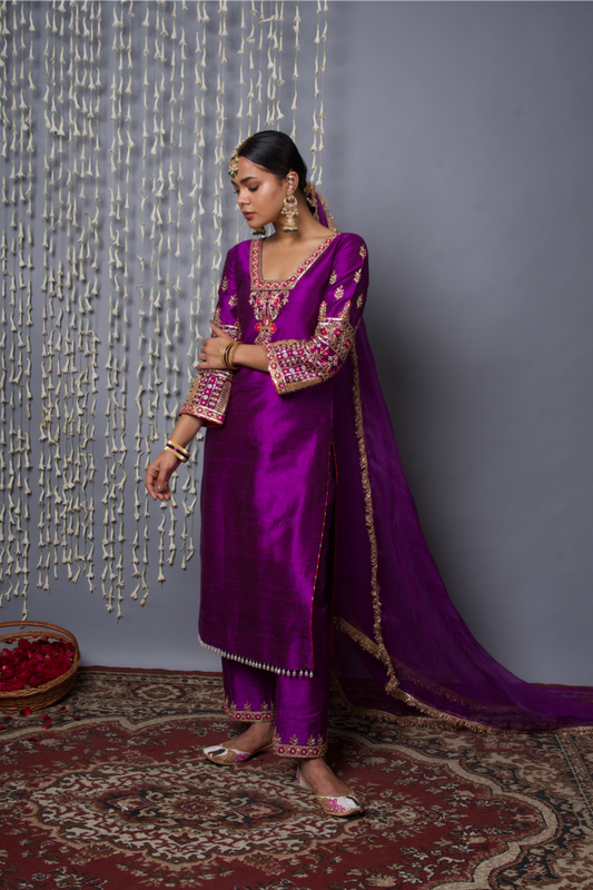 Purple Luxury Kurta set