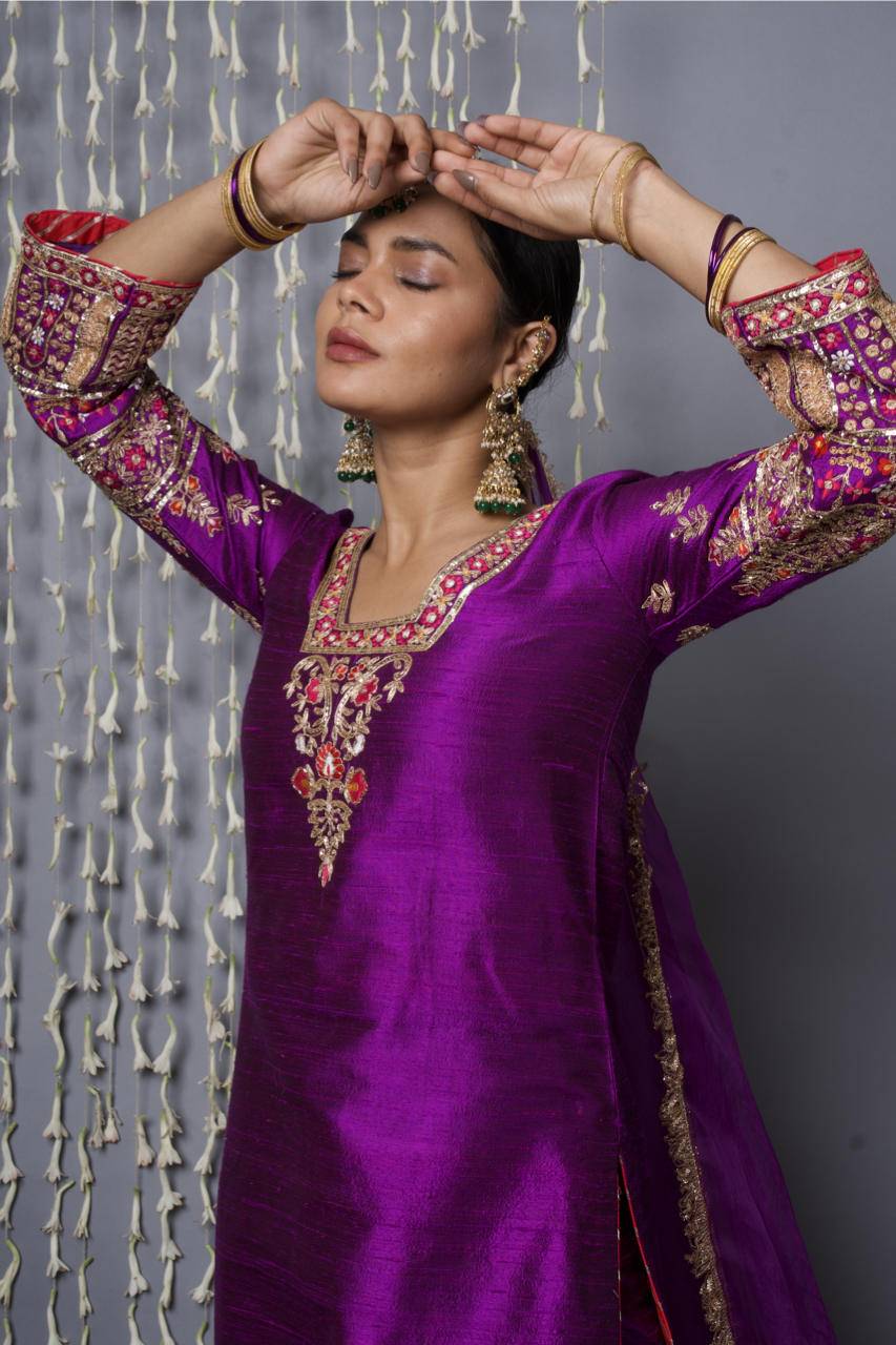 Purple Luxury Kurta set