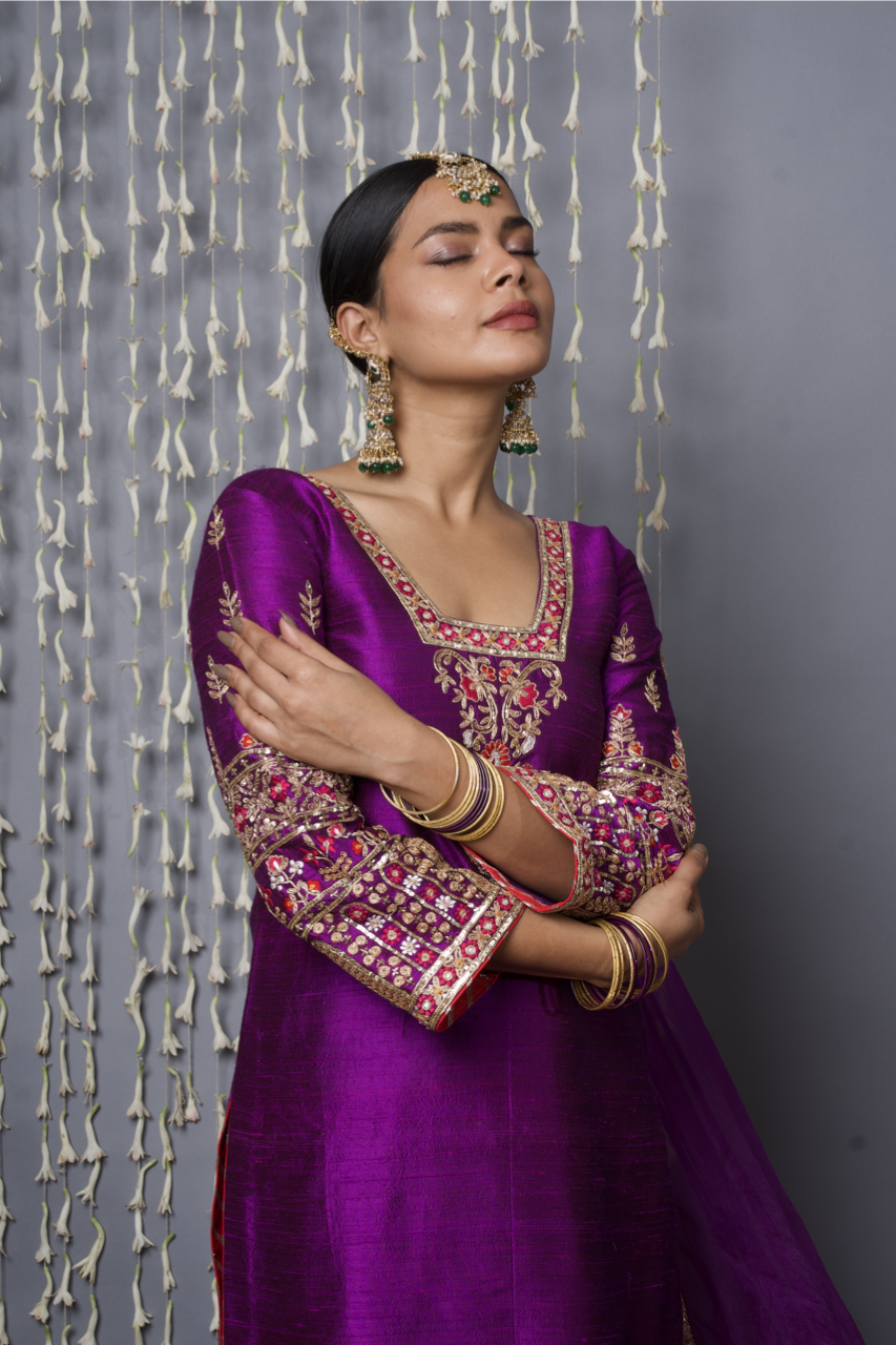 Purple Luxury Kurta set