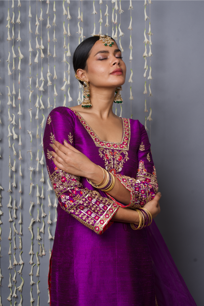 Purple Luxury Kurta set