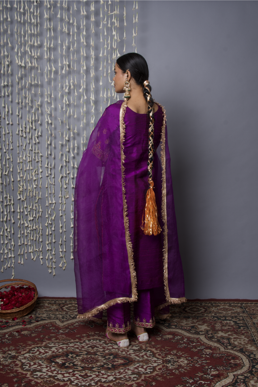 Purple Luxury Kurta set