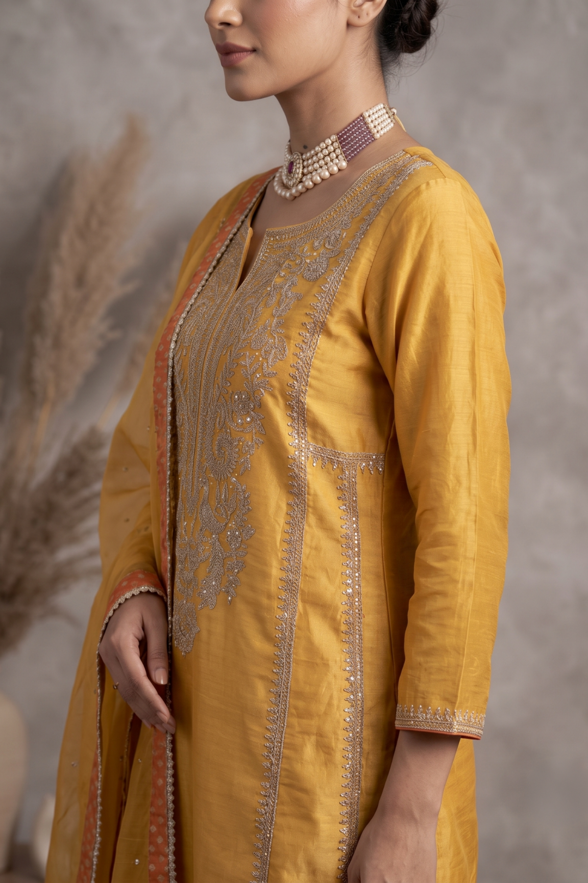 Chanderi Dori & Sequin Kurta Set