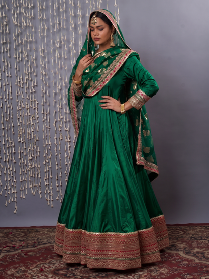 Pink Anarkali with Dupatta