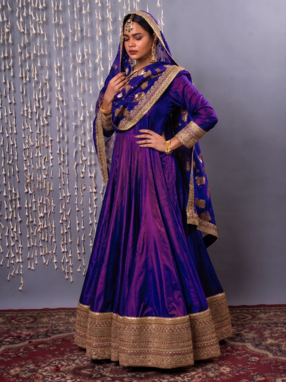 Pink Anarkali with Dupatta