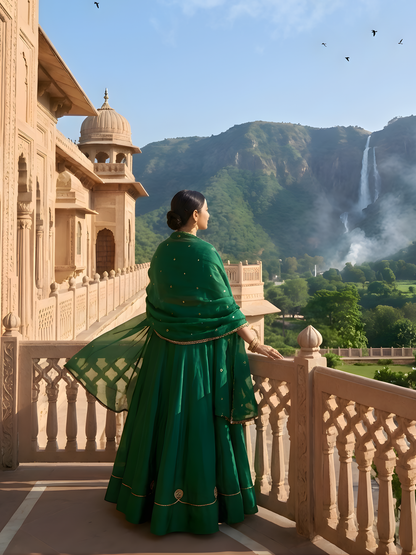 The Emerald Heritage Lehenga Set