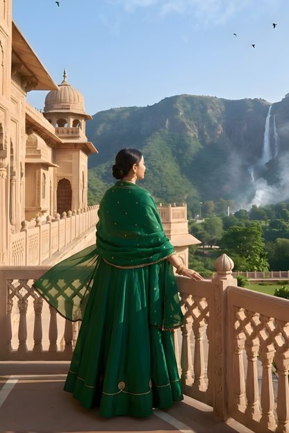 The Emerald Heritage Lehenga Set